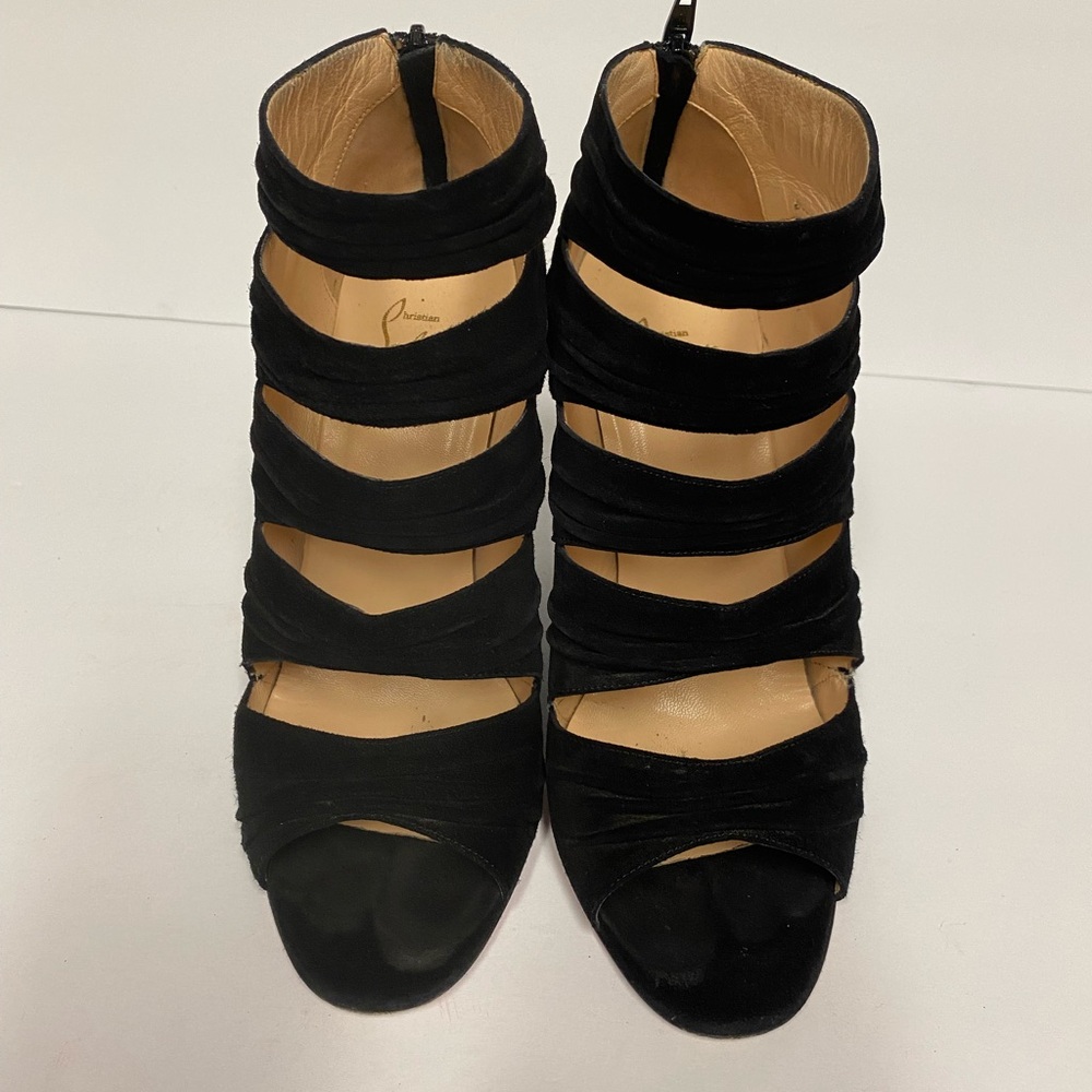 Christian Louboutin Developpa Suede Wedge Pumps H… - image 4